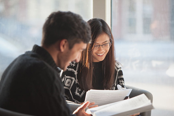 students studying