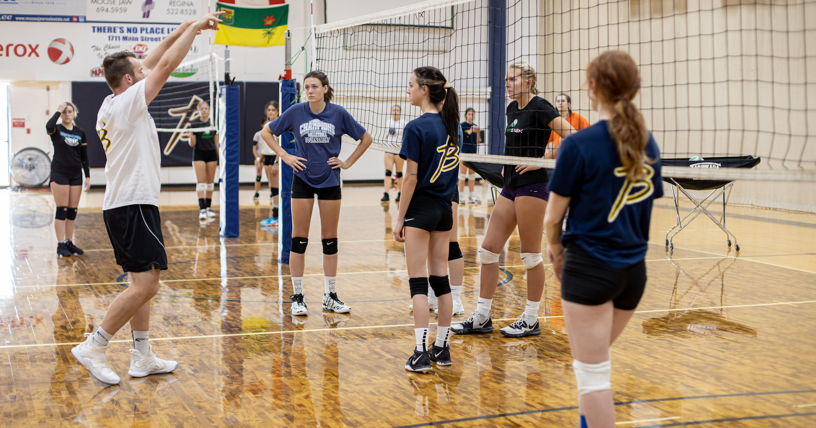 Athletes in Action guest coach, Graham, offering instruction.