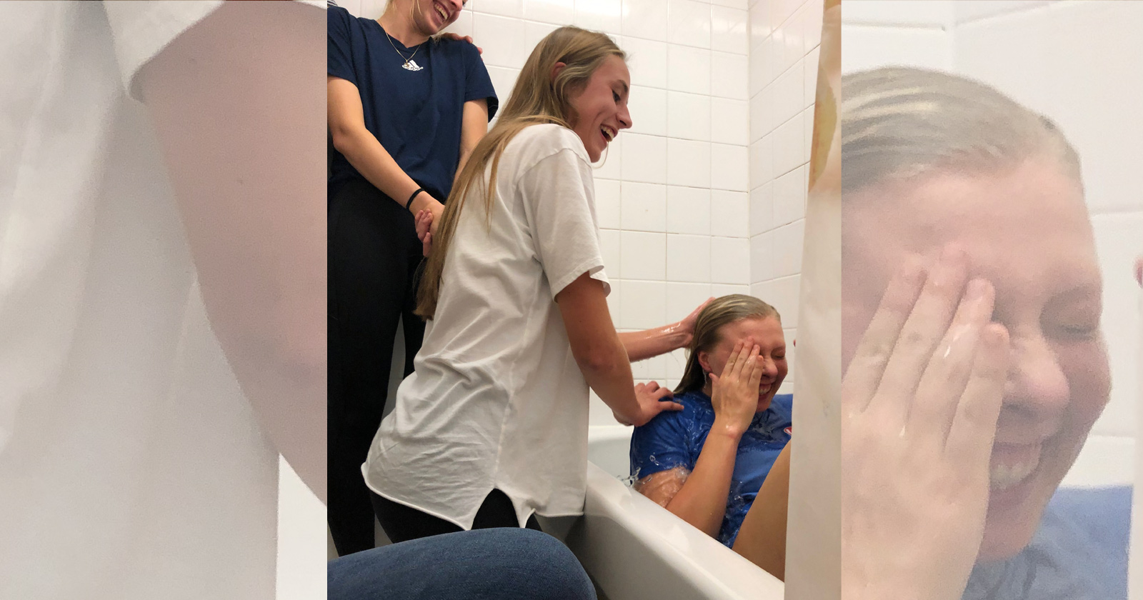 I got baptized in my hall bathroom (!). It was the best day of my life.