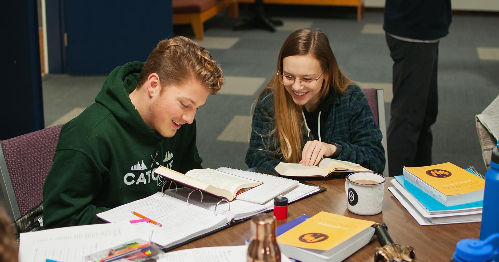 students working